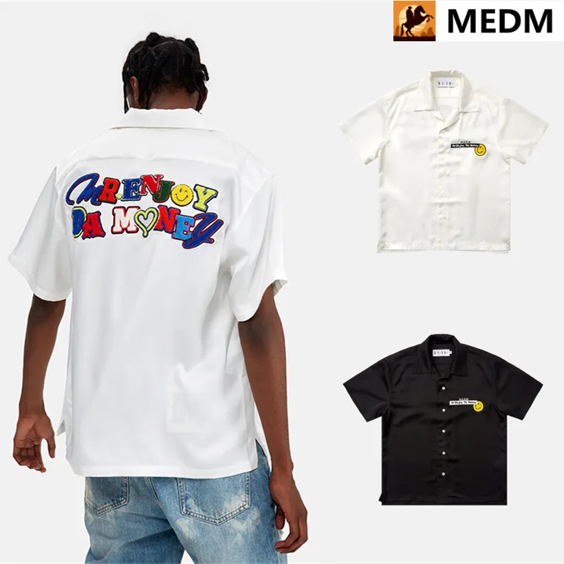 MR. ENJOY DA MONEY  |Unisex Silk Street Style Short Sleeves Shirts