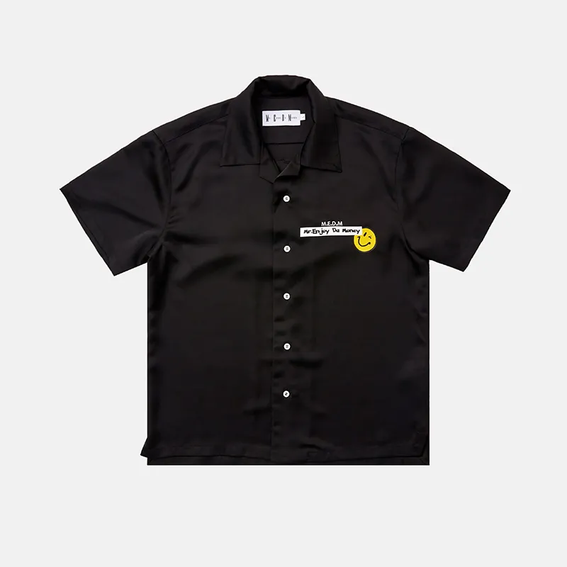 MR. ENJOY DA MONEY  |Unisex Silk Street Style Short Sleeves Shirts