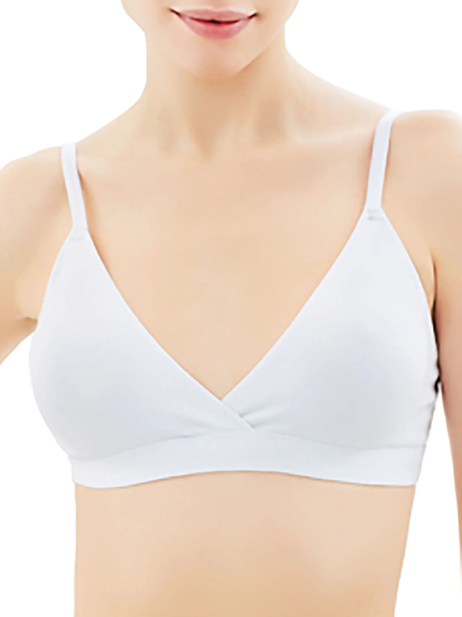 Natural Bralette - Reggiseno light in cotone elasticizzato - Bianco