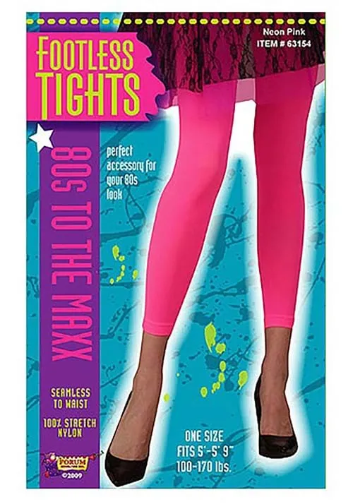 Neon Pink Footless Tights