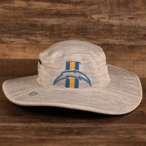 NEW ERA | LOS ANGELES CHARGERS | BOLT PATCH FRONT | NFL TRAINING 2021 | PANAMA BUCKET HAT | LIGHT BLUE BOTTOM | GRAY | OSFM