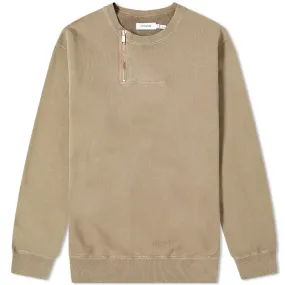 Nonnative Dweller Half Zip Crew SweatBeige