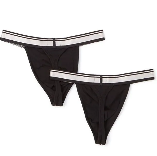 Papi Men's Cotton Stretch Jock Strap Black 2-PACK 980910-001