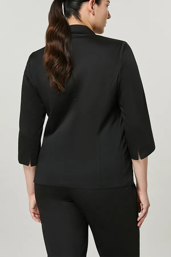 Persona (by Marina Rinaldi) ENZIANA BLACK COTTON SATIN JACKET