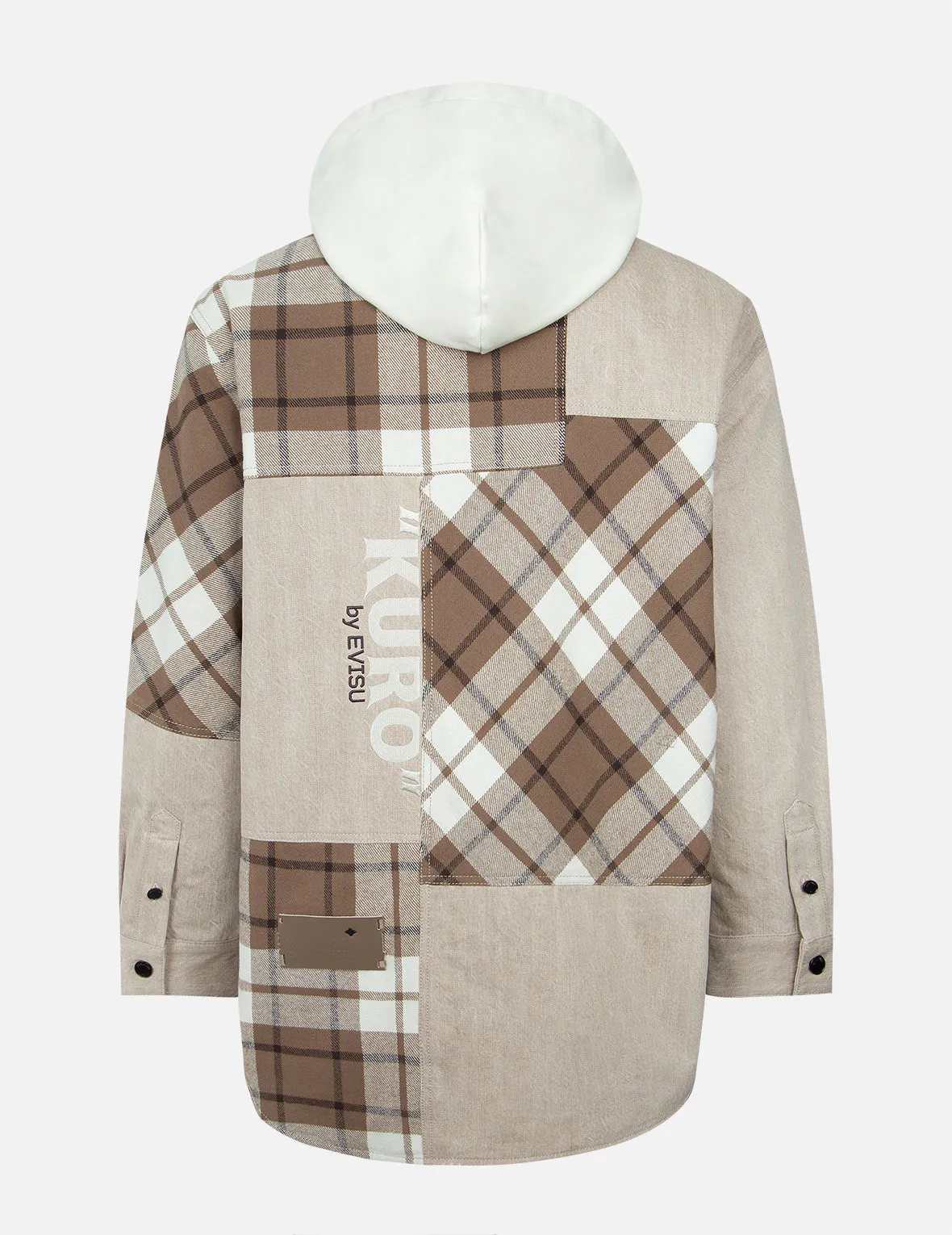 Plaid Pannels Shirt Jacket