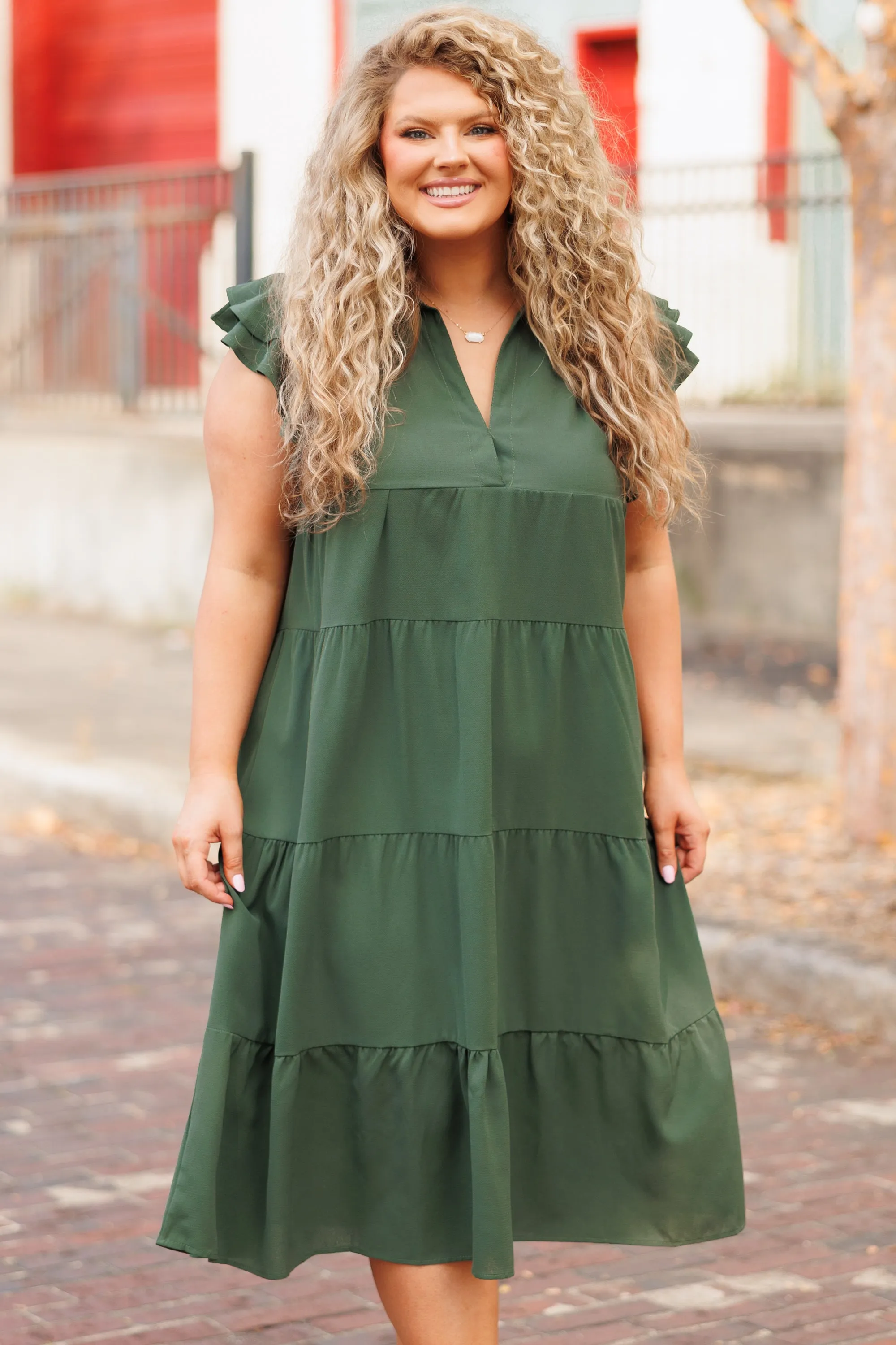 Play Time Dress, Olive