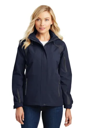 Port Authority Ladies All-Season II Jacket L304 True Navy/Iron Grey