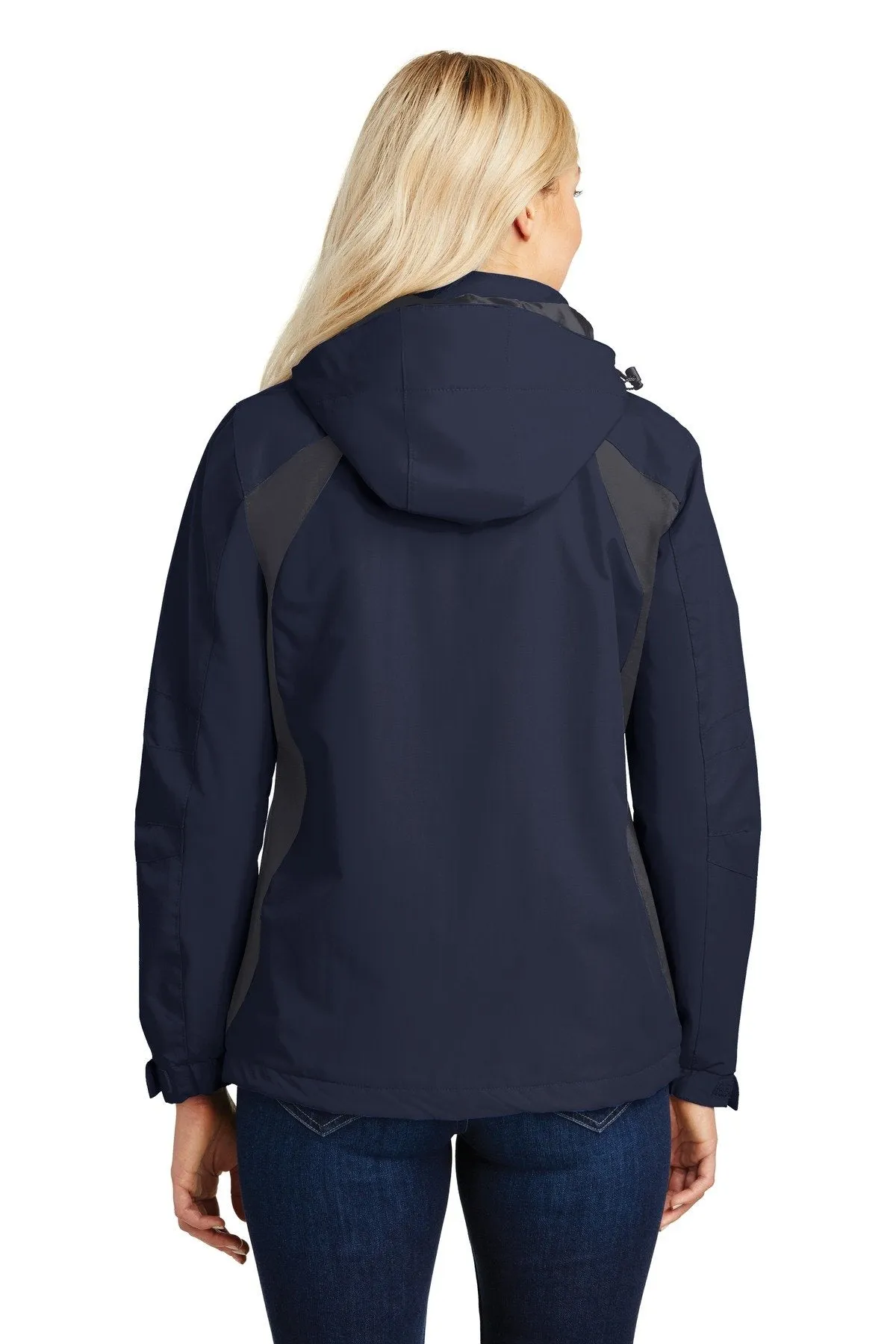 Port Authority Ladies All-Season II Jacket L304 True Navy/Iron Grey