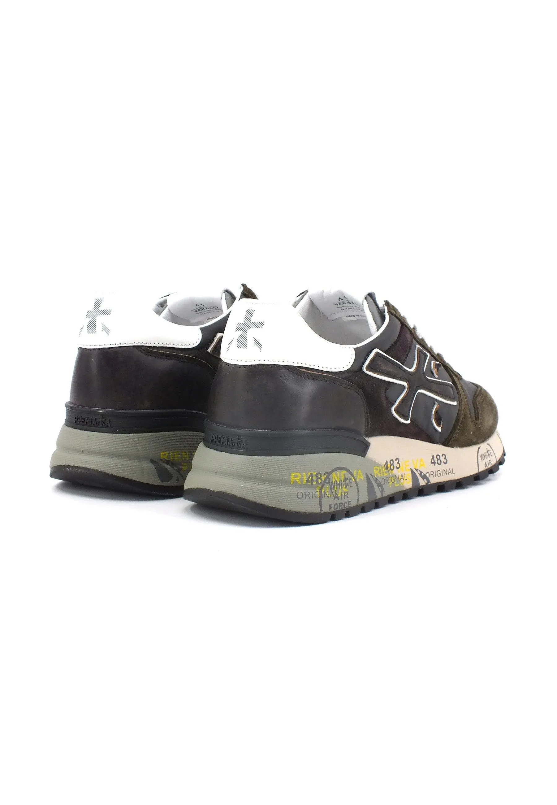 PREMIATA Sneaker Uomo Black Military Green MICK-6417