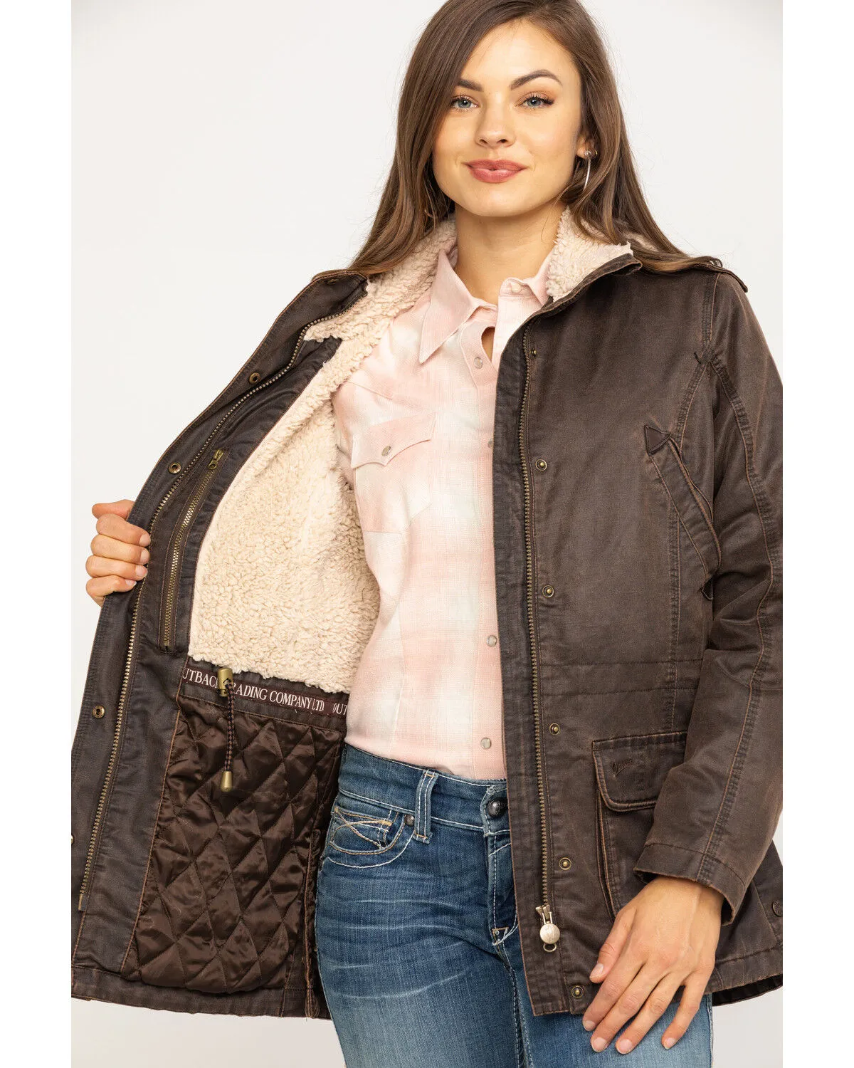 Product Name:  Outback Trading Co. Women's Woodbury Canyonland Jacket with Sherpa Hood