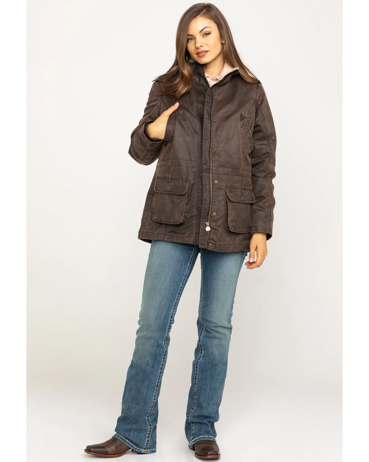 Product Name:  Outback Trading Co. Women's Woodbury Canyonland Jacket with Sherpa Hood