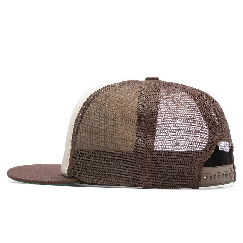 Race Series Washed Trucker Hat - Brown