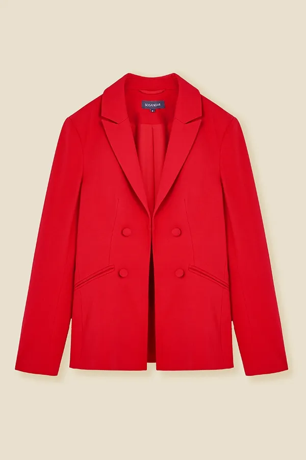 Red Tuxedo Blazer Jacket