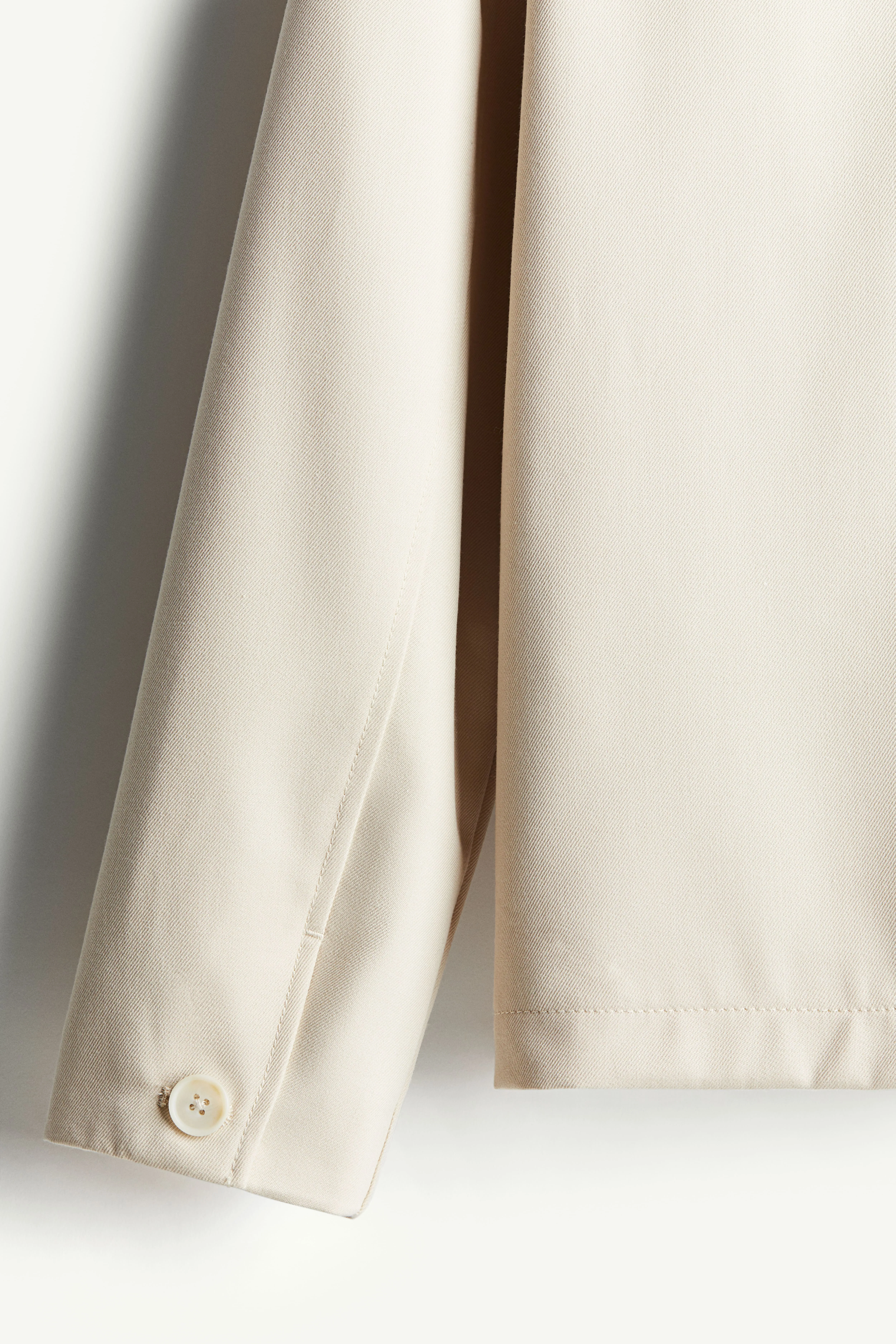 Regular Fit Twill jacket - Long sleeve - Regular length - Light beige - Men | H&M GB