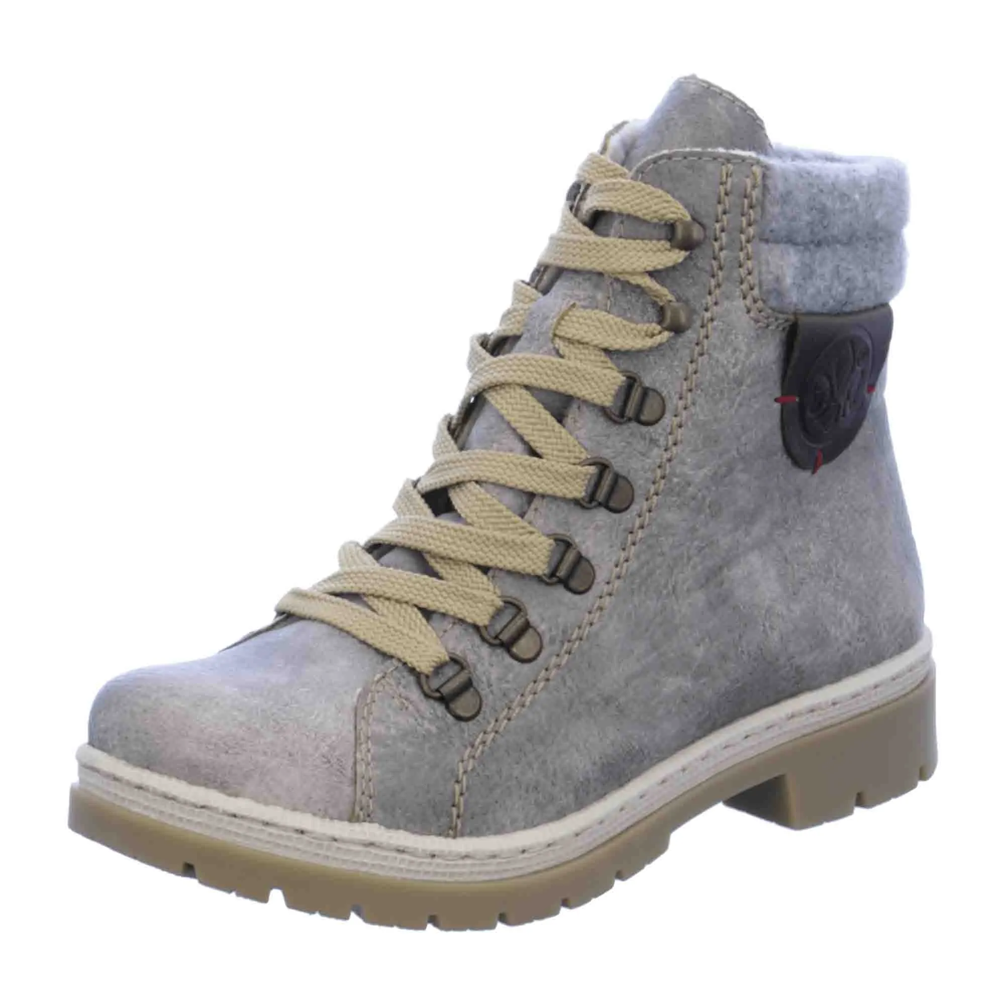 Rieker Women's Gray Boots Y9430-43 Stylish and Comfortable Winter Footwear