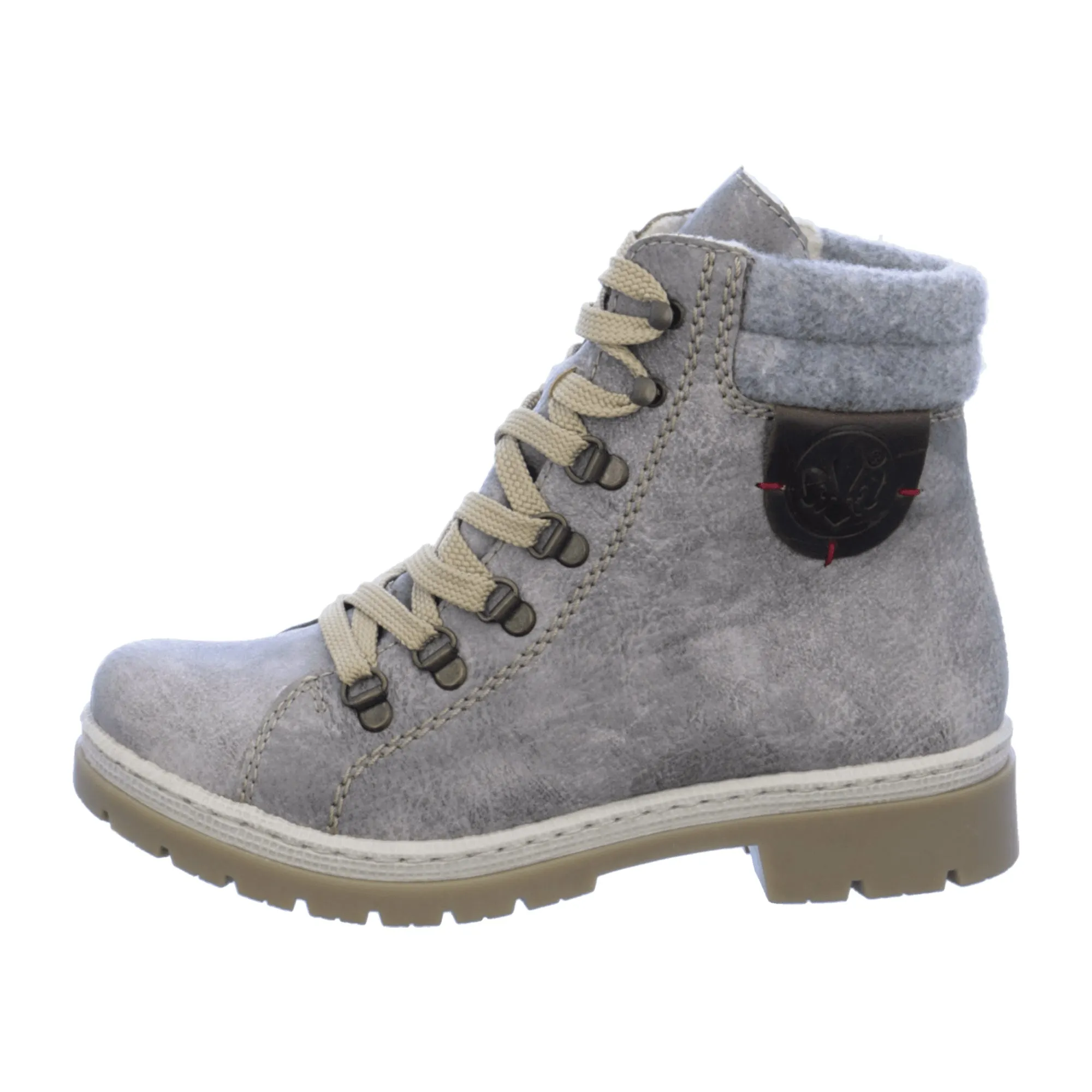 Rieker Women's Gray Boots Y9430-43 Stylish and Comfortable Winter Footwear