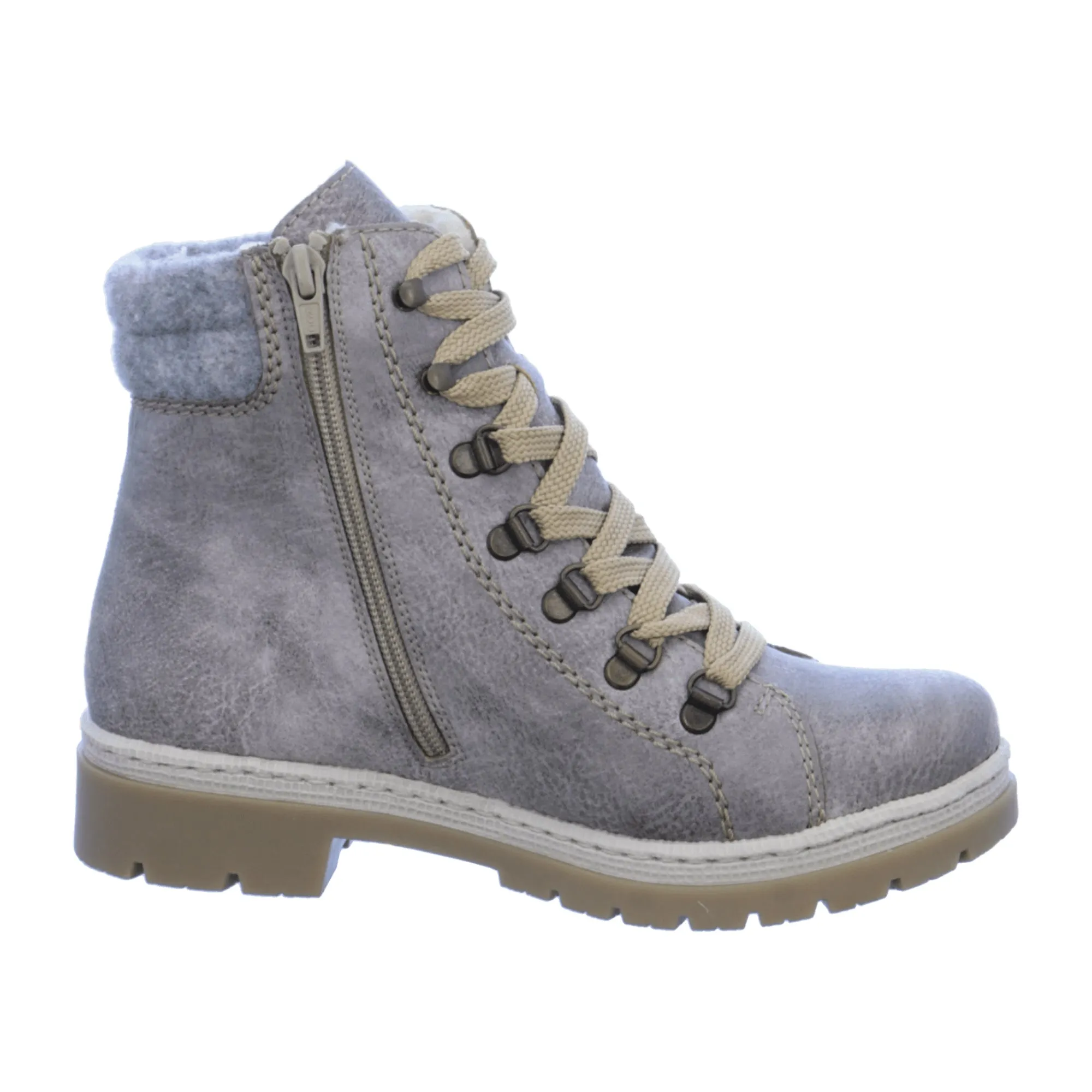 Rieker Women's Gray Boots Y9430-43 Stylish and Comfortable Winter Footwear