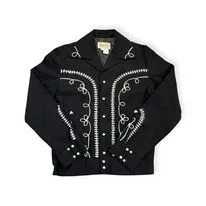 Rockmount Ranchwear Vintage Western Bolero Jacket with White Rope Embroidery