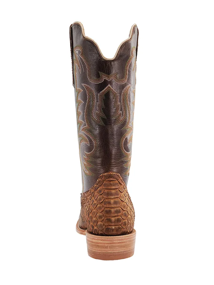 R.Watson RW7911-1 Mens Beige Sueded Python Western Boot Tan