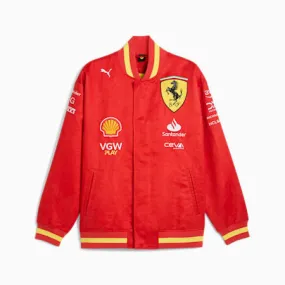 Scuderia Ferrari Team Men's Varsity Jacket | Burnt Red | PUMA SHOP ALL PUMA | PUMA 