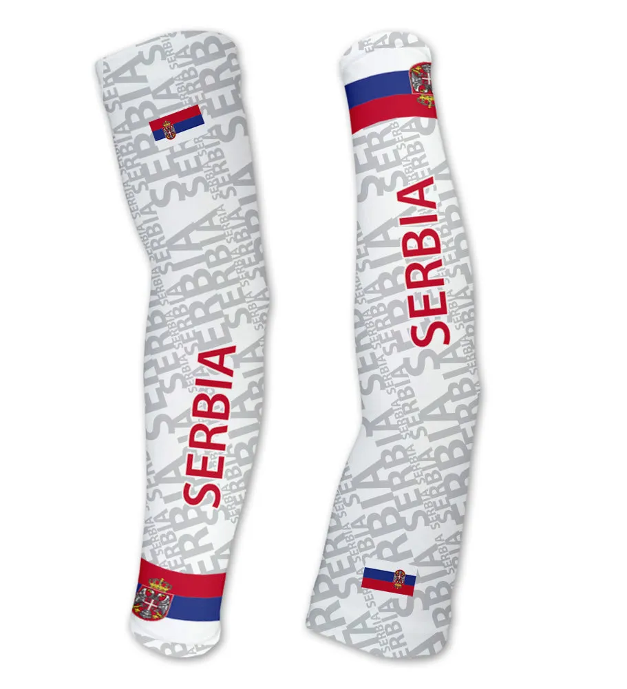 Serbia ScudoPro Compression Arm Warmers Sleeves Unisex Walking/Cycling/Running/Golf