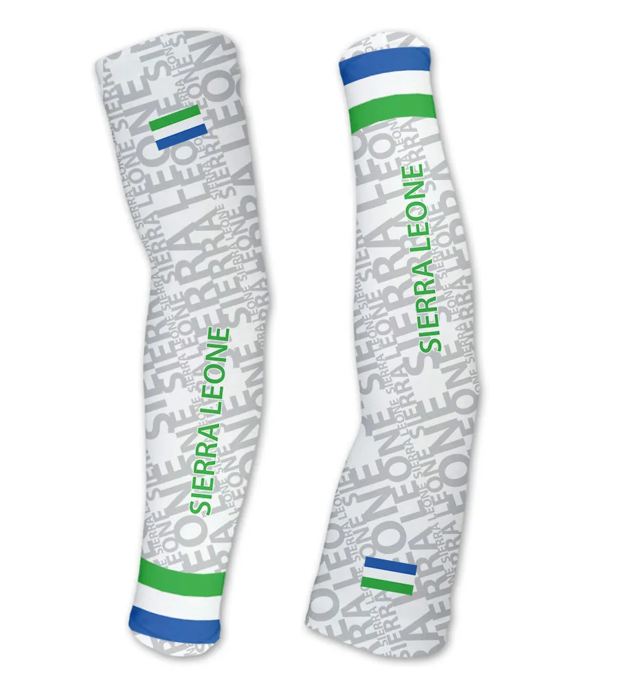 Sierra Leone ScudoPro Compression Arm Warmers Sleeves Unisex Walking/Cycling/Running/Golf