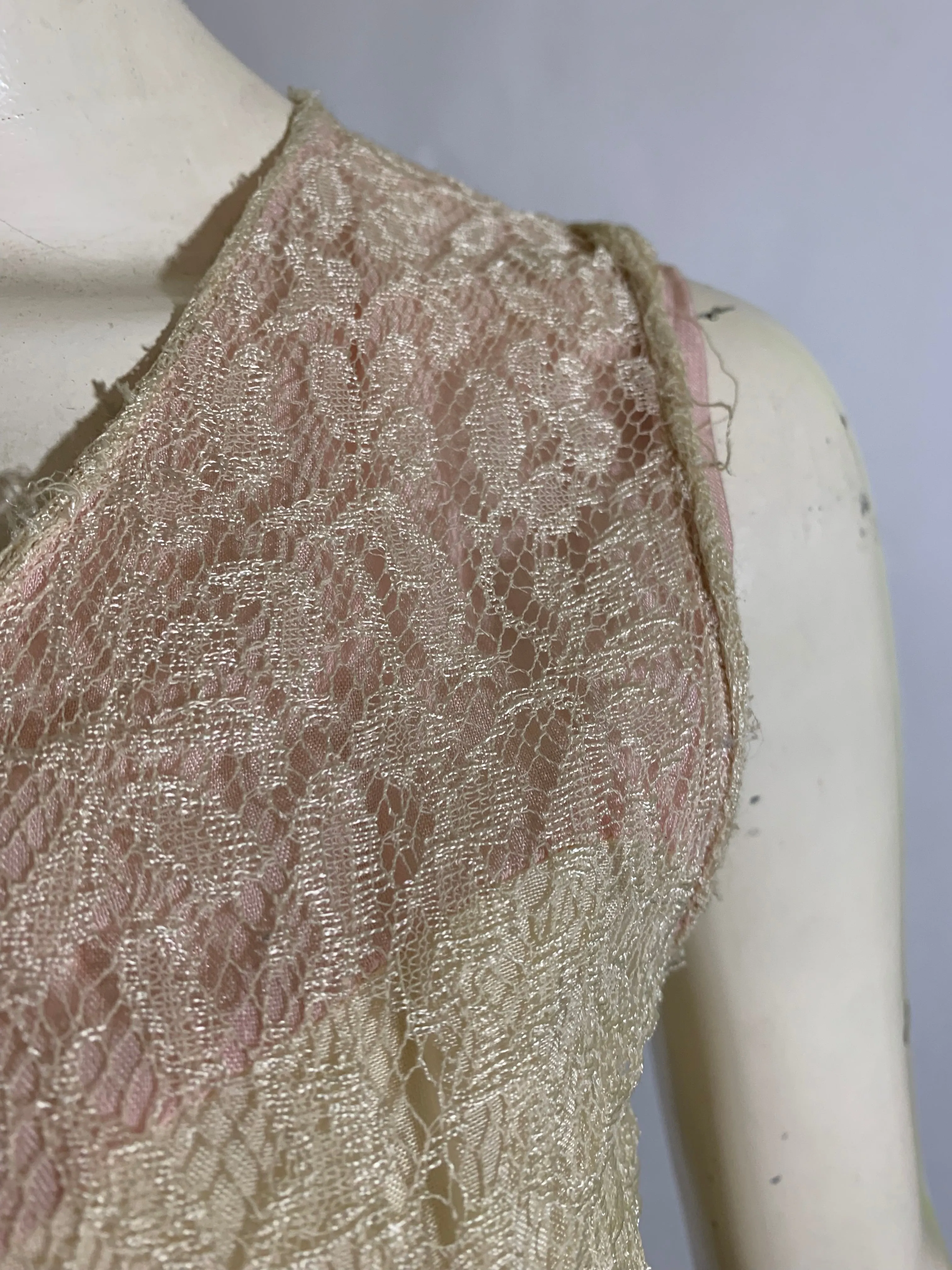 Sleeveless Lace Dress with Jacket circa 1930s