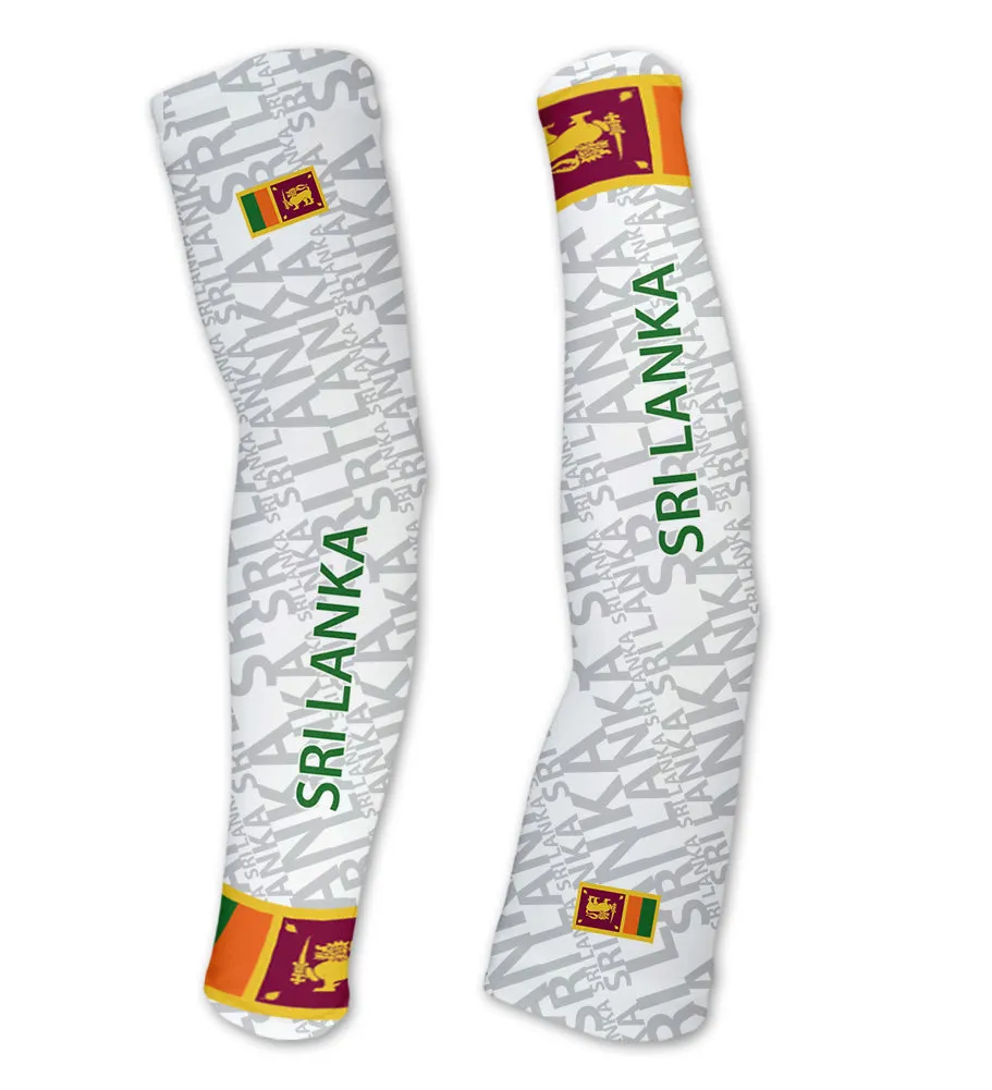 Sri Lanka ScudoPro Compression Arm Warmers Sleeves Unisex Walking/Cycling/Running/Golf