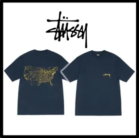 STUSSY  |Unisex Street Style Logo Skater Style T-Shirts