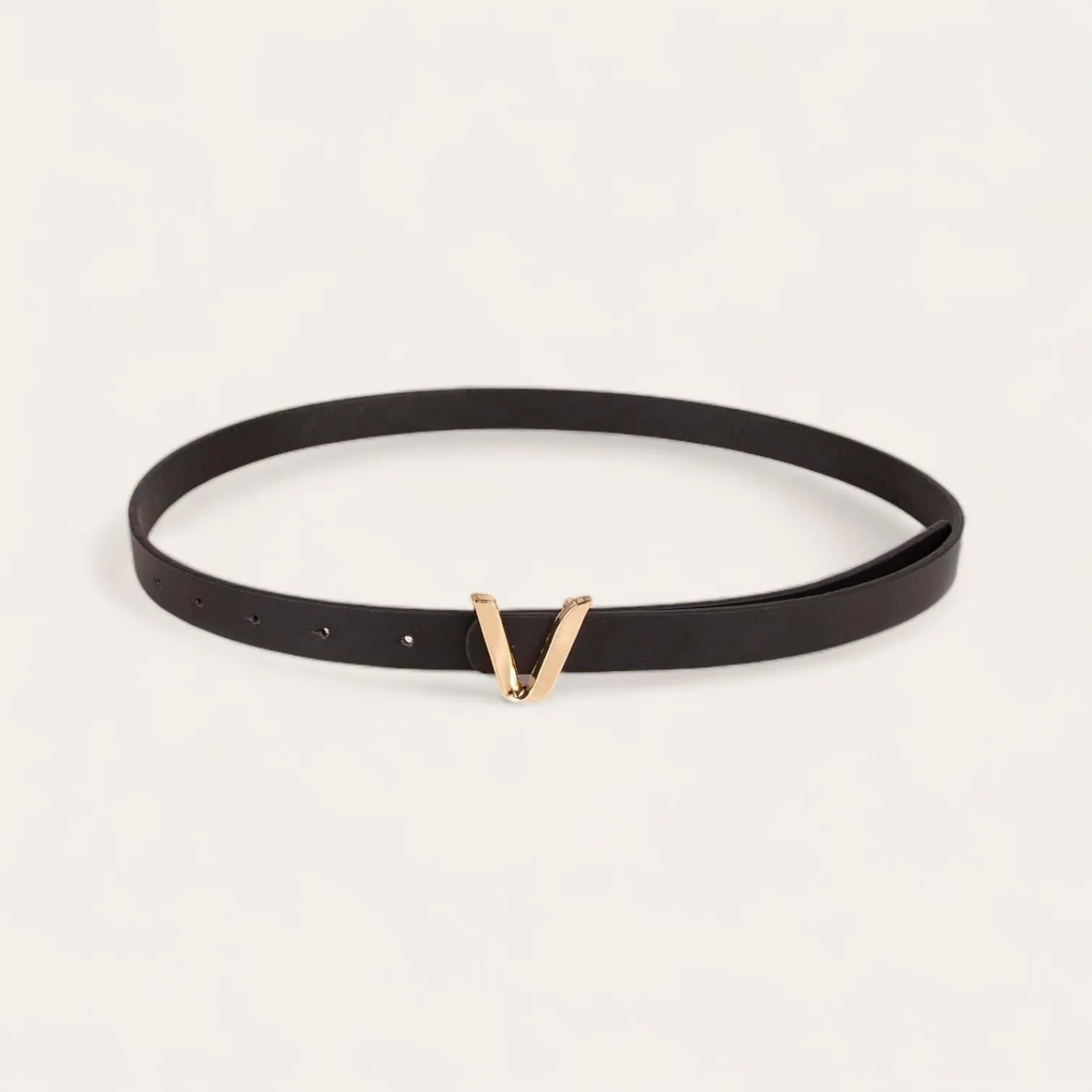 TAILLE 1pc Letter Buckle Skinny Belt