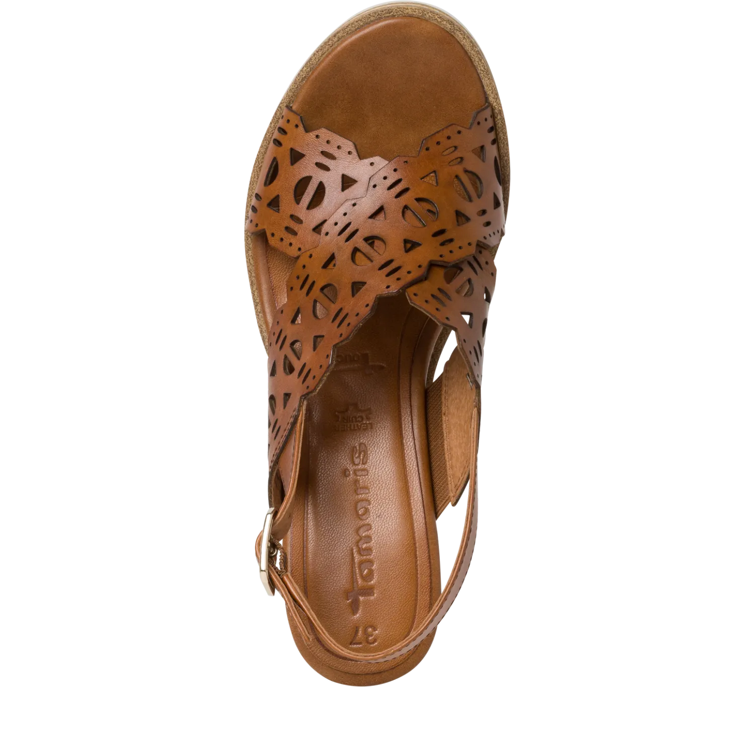 Tamaris Wedge Sandal Cognac