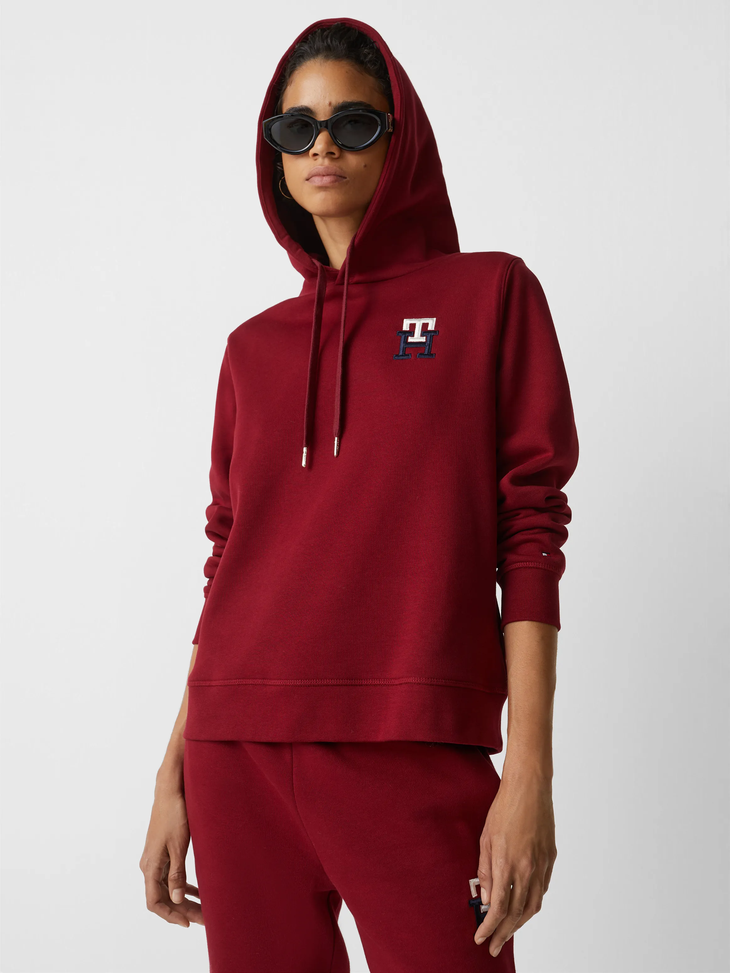 TH Monogram Embroidery Flex Fleece Hoodie | Sweatshirts & Hoodies | Tommy Hilfiger