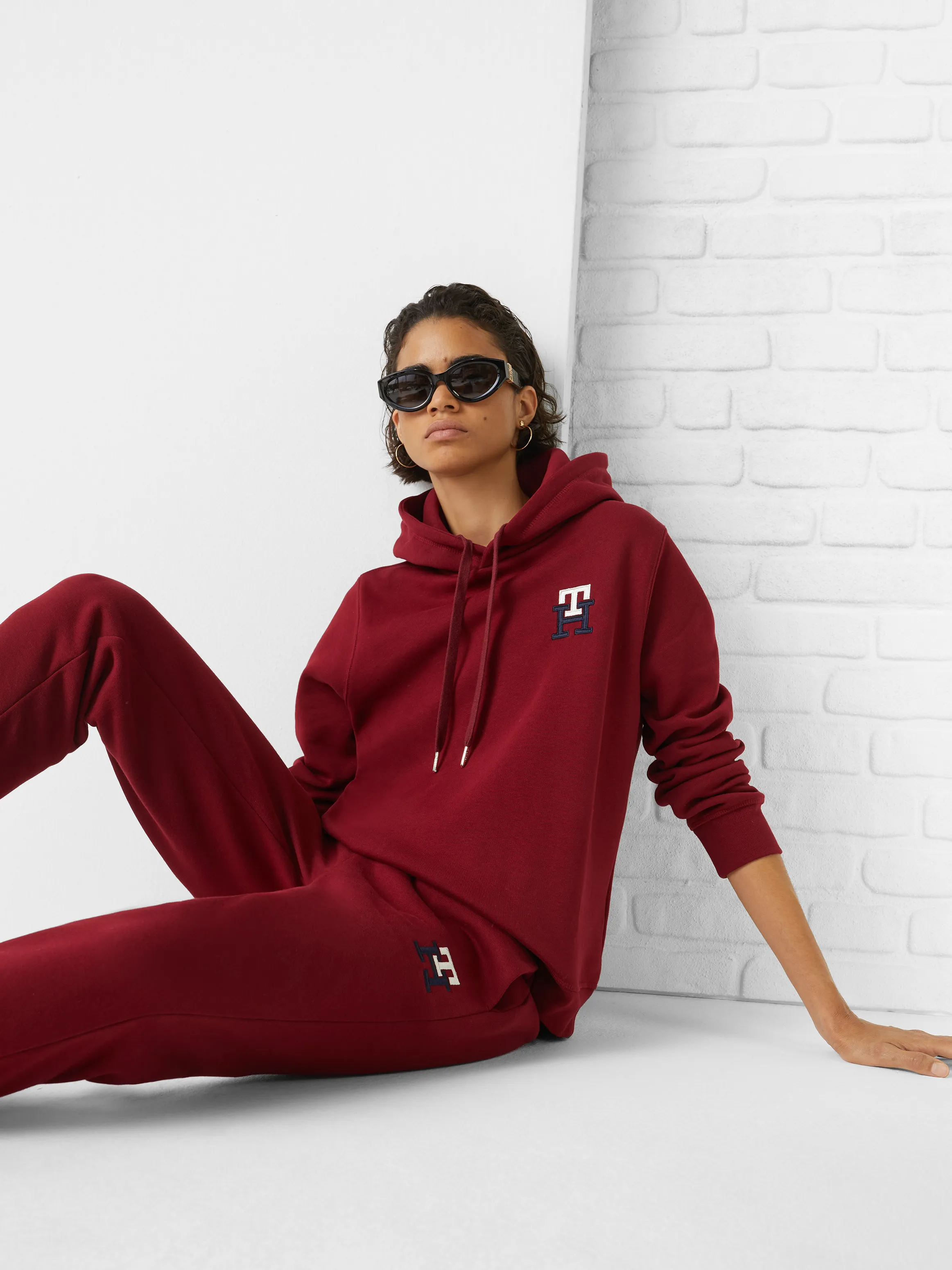 TH Monogram Embroidery Flex Fleece Hoodie | Sweatshirts & Hoodies | Tommy Hilfiger