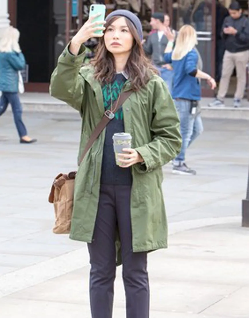 The Eternals Gemma Chan Green Coat - ujackets.com