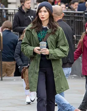 The Eternals Gemma Chan Green Coat - ujackets.com