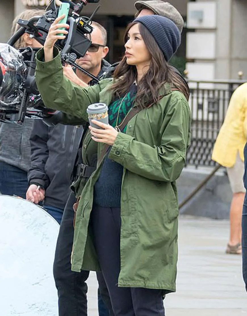 The Eternals Gemma Chan Green Coat - ujackets.com