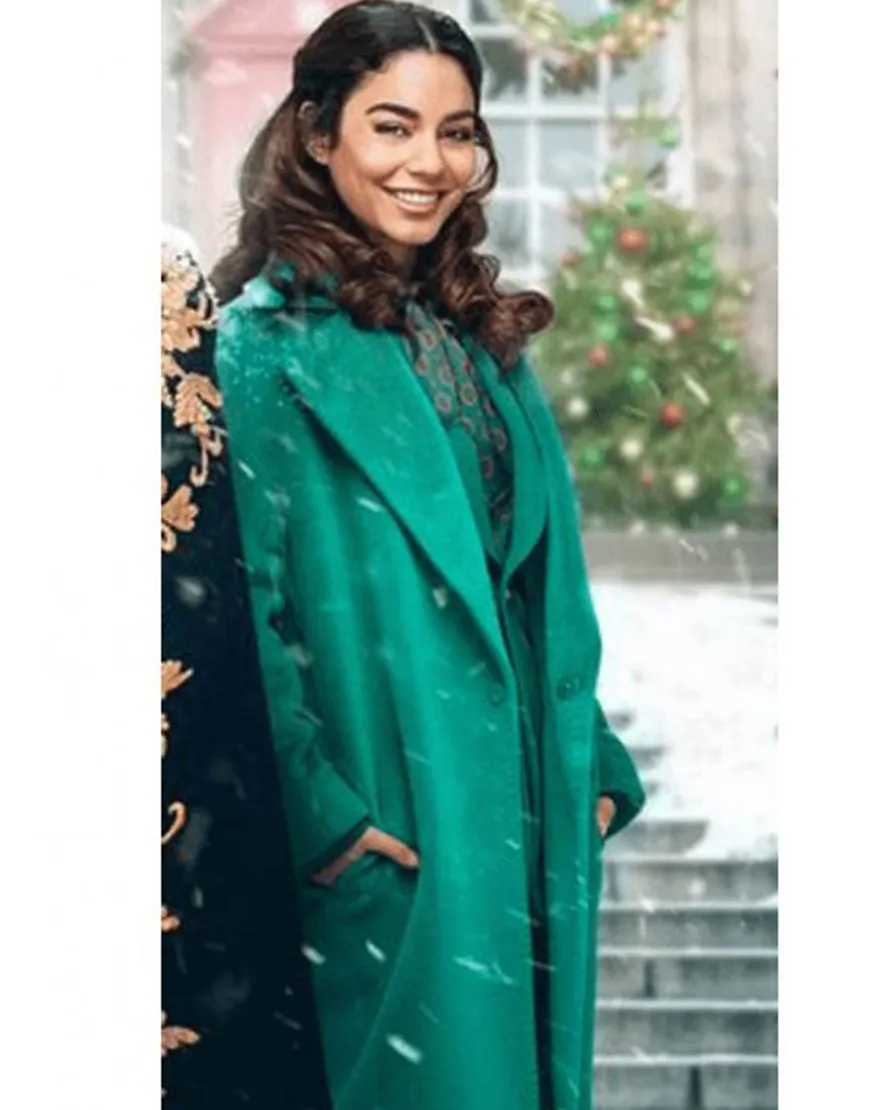 The Princess Switch 3 Vanessa Hudgens Green Coat | Fiona Trench Coat