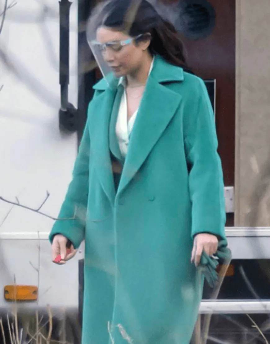 The Princess Switch 3 Vanessa Hudgens Green Coat | Fiona Trench Coat