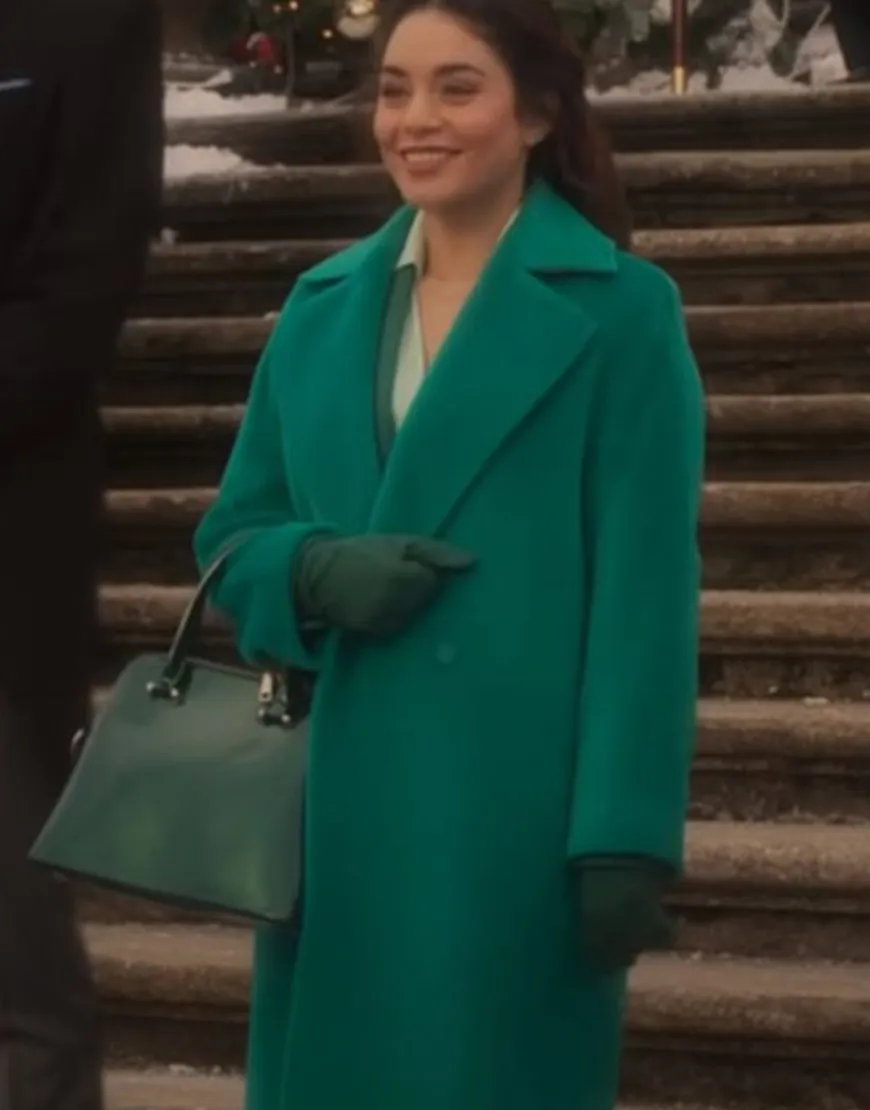 The Princess Switch 3 Vanessa Hudgens Green Coat | Fiona Trench Coat