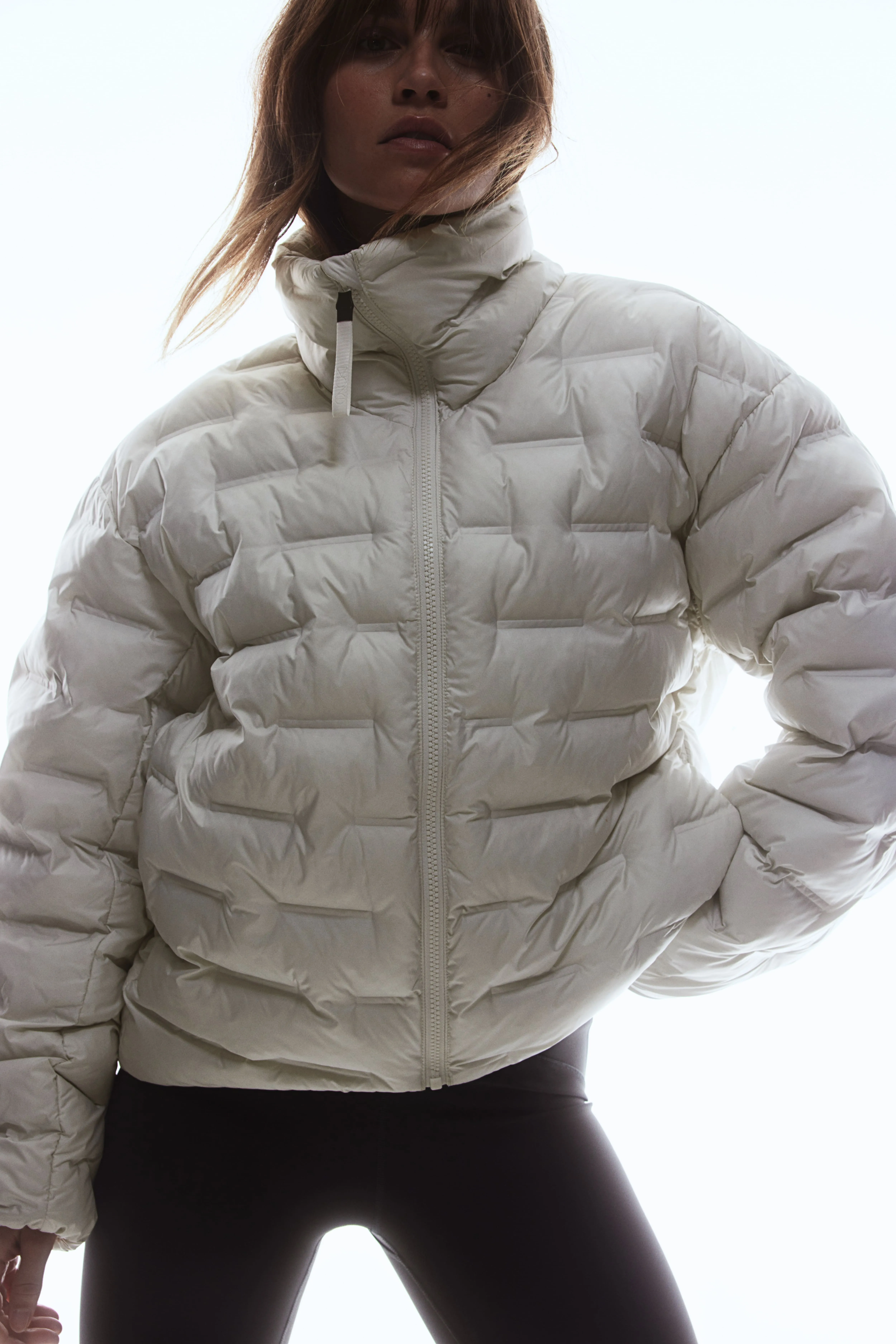 ThermoMove™ Water-repellent padded jacket - Long sleeve - Regular length - White - Ladies | H&M GB