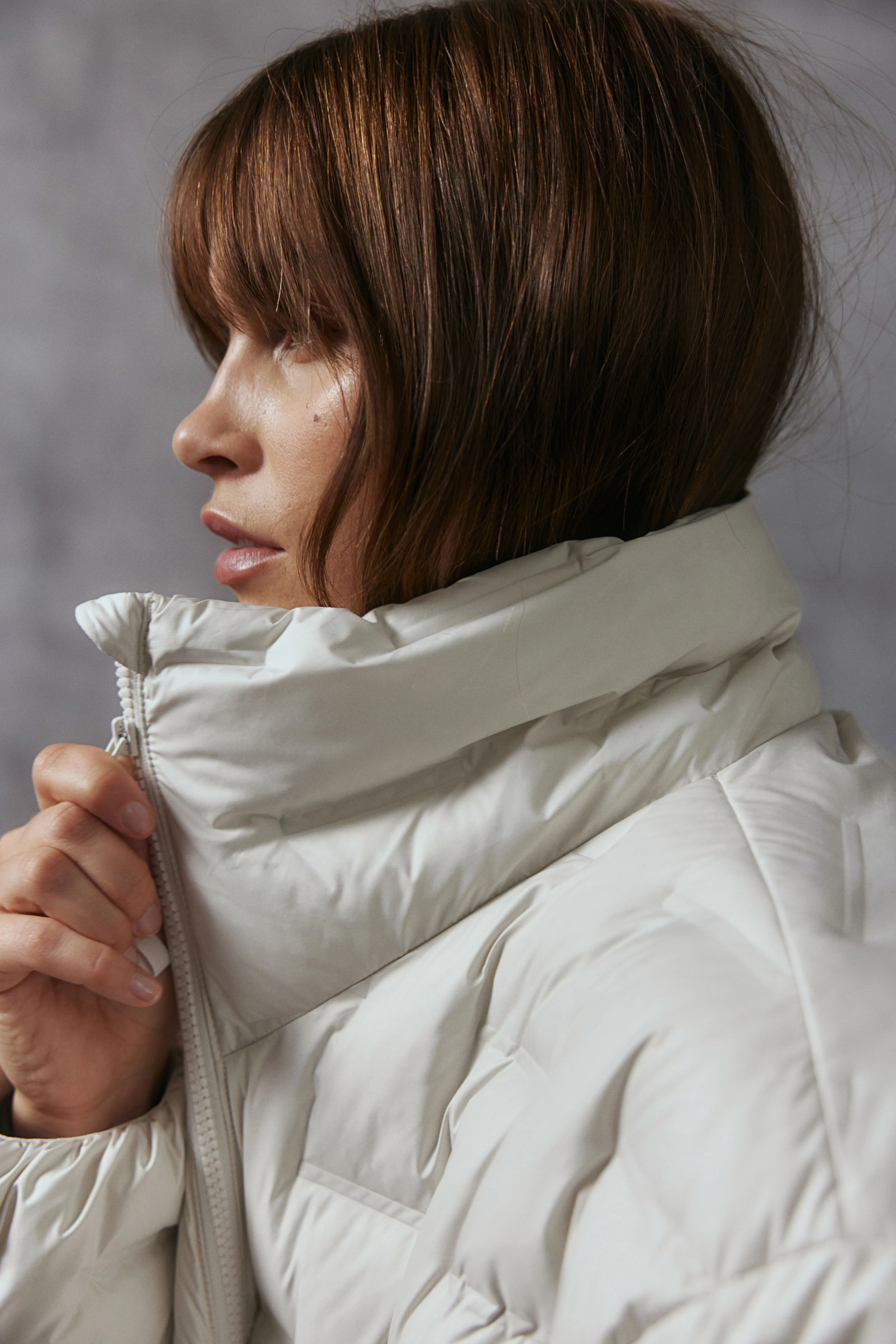 ThermoMove™ Water-repellent padded jacket - Long sleeve - Regular length - White - Ladies | H&M GB