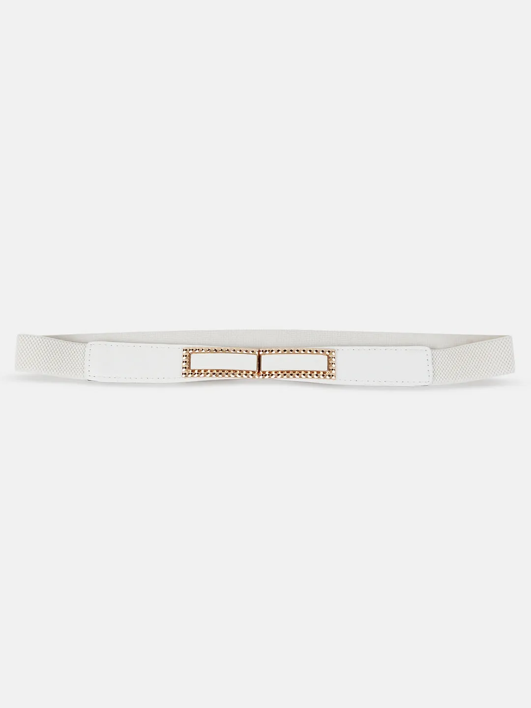 Thin Belt With Textured Buckle