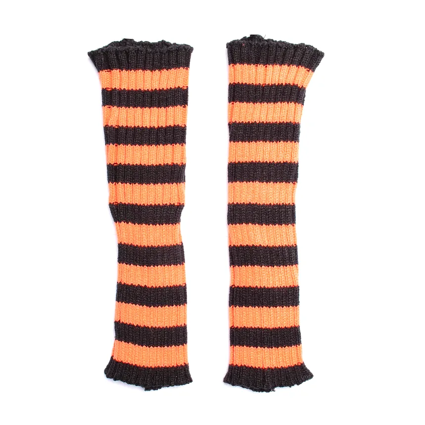 TILLY ARMWARMERS - ORANGE STRIPE