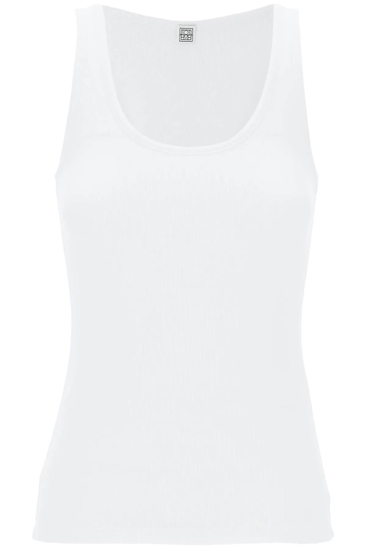 Toteme ribbed jersey tank top with 241 WRT1053 FB0094 WHITE