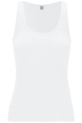 Toteme ribbed jersey tank top with 241 WRT1053 FB0094 WHITE