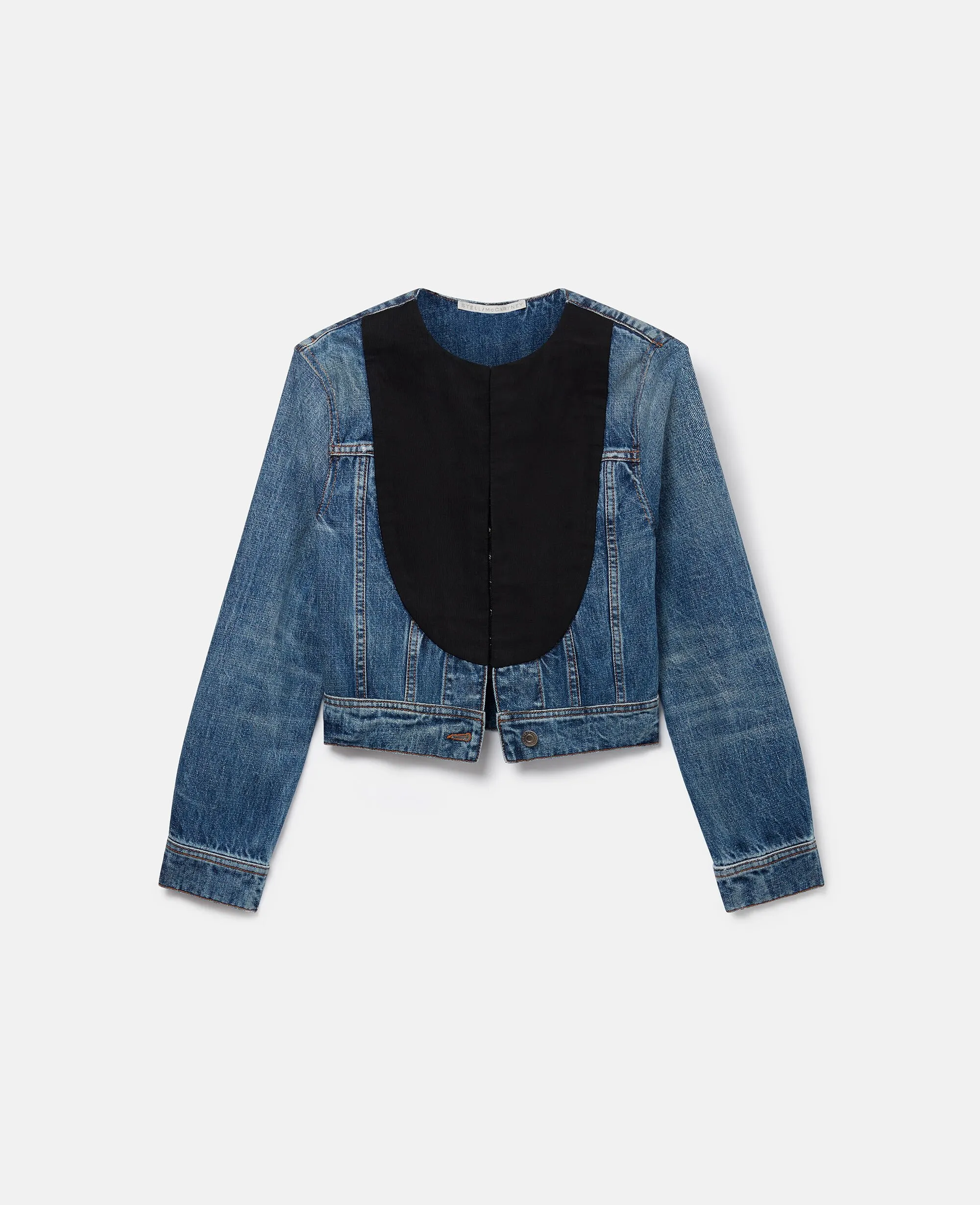 Tuxedo-Inspired Denim Jacket