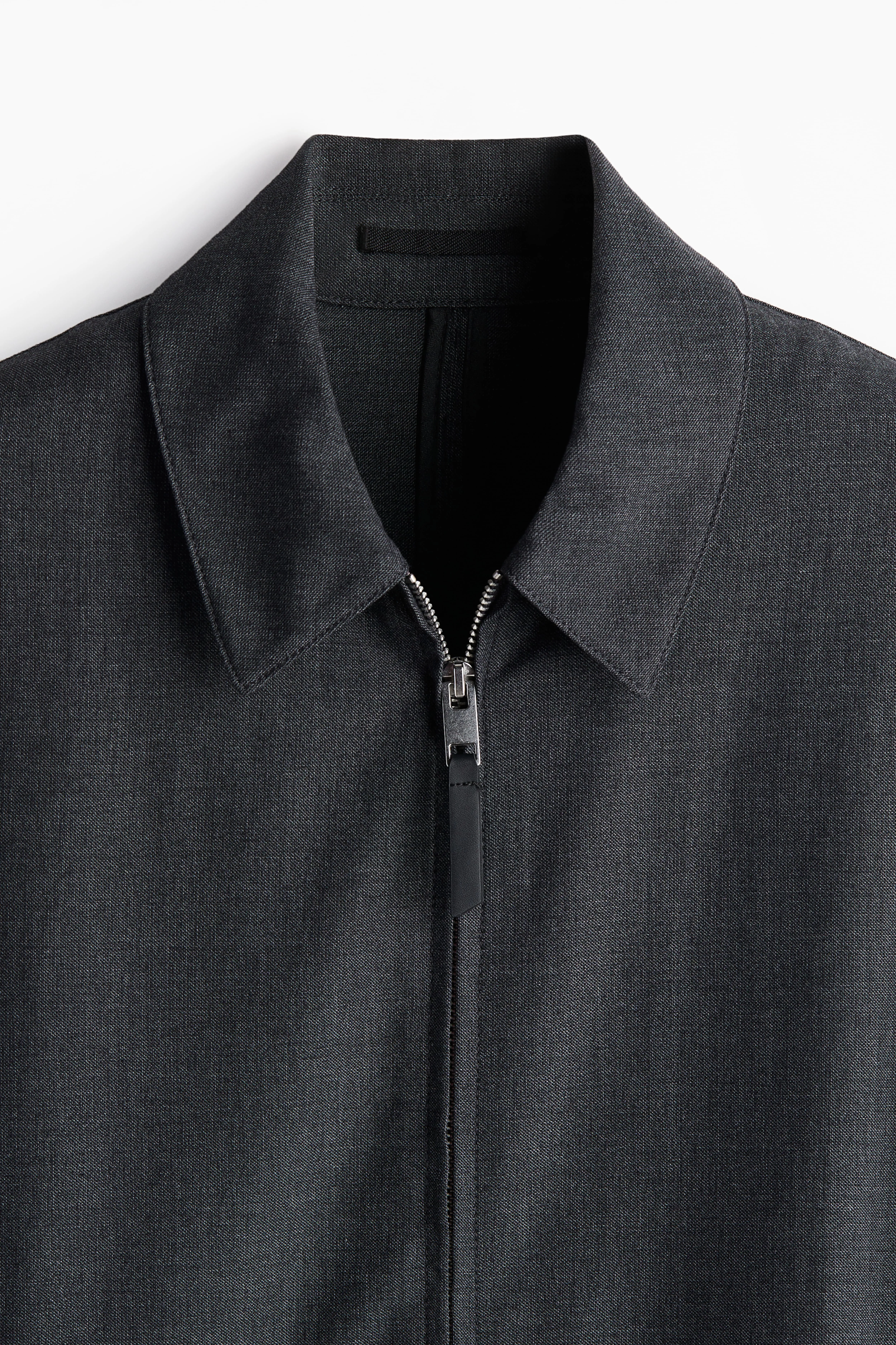 Twill jacket - Long sleeve - Regular length - Dark grey - Men | H&M GB