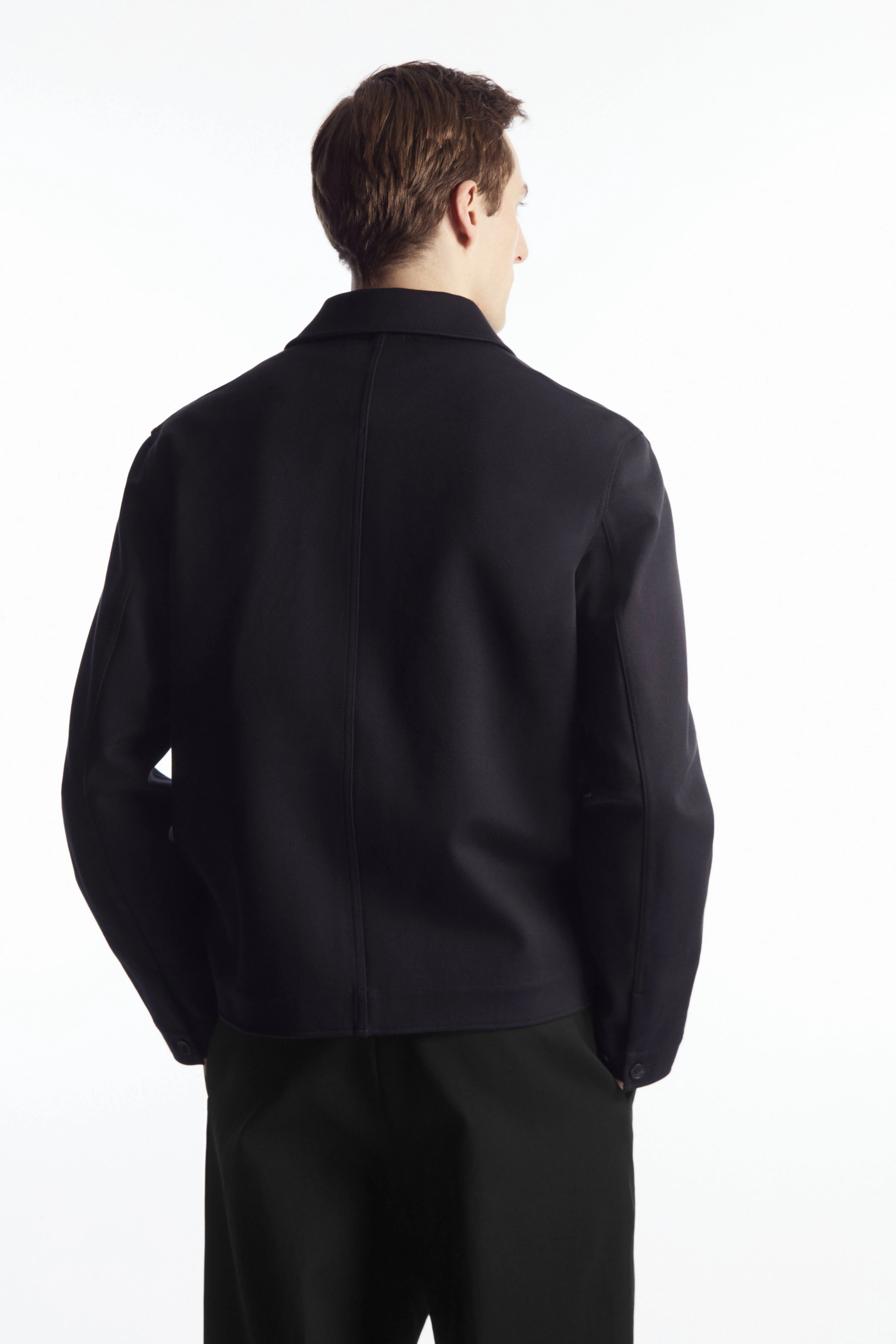 TWILL UTILITY JACKET - Long sleeve - Regular length - NAVY - Men | H&M GB