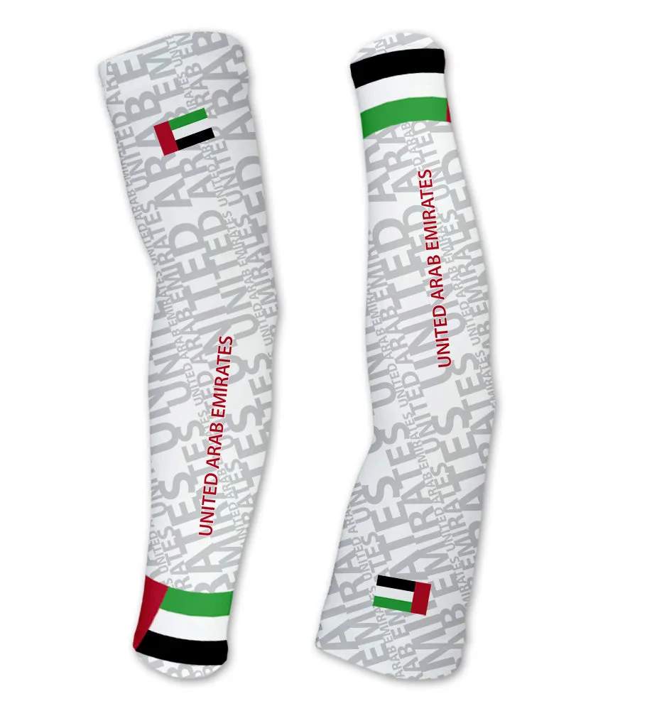 United Arab Emirates ScudoPro Compression Arm Warmers Sleeves Unisex Walking/Cycling/Running/Golf