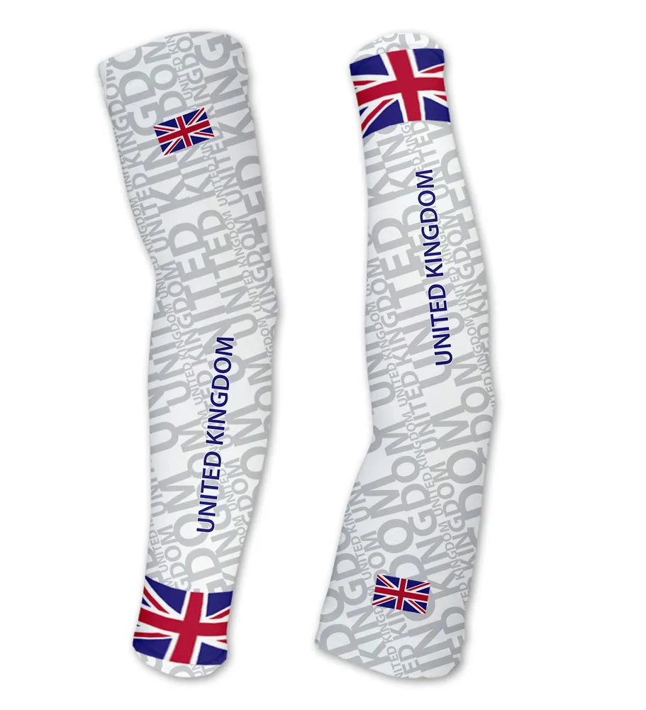 United Kingdom ScudoPro Compression Arm Warmers Sleeves Unisex Walking/Cycling/Running/Golf